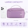 VASCHY Pencil Case Large Cute Pencil Pen Pouch Organizer w Zippers Top Handle School Supplies for KidsTeensStudentsAdults Purple