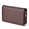 Asvine Fountain Pen Case Genuine Leather Pen Case 10 Divided Slots Coffee Rollerball Pen Holder Handmade Display Organizer Zippered Pouch