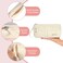FINPAC Pencil Case Corduroy Triangle Makeup Bag Kawaii Pen Bag Pouch Holder Box Organize for Study Office or Travel Beige