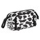 SUABO Big Capacity Pencil Case Black and White Cow Print Pouch Pen Case Pencil Box Stationery Bag Makeup Bag Office Organizer for Adults
