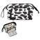 SUABO Big Capacity Pencil Case Black and White Cow Print Pouch Pen Case Pencil Box Stationery Bag Makeup Bag Office Organizer for Adults