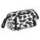 SUABO Big Capacity Pencil Case Black and White Cow Print Pouch Pen Case Pencil Box Stationery Bag Makeup Bag Office Organizer for Adults