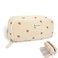 FINPAC Pencil Case Corduroy Triangle Makeup Bag Kawaii Pen Bag Pouch Holder Box Organize for Study Office or Travel Purple