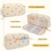 FINPAC Pencil Case Corduroy Triangle Makeup Bag Kawaii Pen Bag Pouch Holder Box Organize for Study Office or Travel Purple