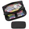 Della Gao Large Pencil Case Big Capacity Pencil Pouch with 2 Compartments Office Pencil Bag with Zipper Big Pen Case for Adults 01Black