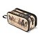 SUABO Running Horse Big Capacity Pencil Case 3 Compartment Pen Bag Pouch Holder Box for Office College School Portable Storage Bag for Kids