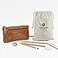 moonster Leather Pencil Case Pouch Handcrafted 8 x 4 Leather Pen Case with Zipper Pencil Cases for Adults with Side Pocket Pencil Pouch Zippered Pen Bag Light Brown