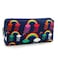 LParkin Rainbows Clouds Canvas Pencil Case Pen Bag Pouch Stationary Gadget Case Makeup Cosmetic Bag Kawaii Box