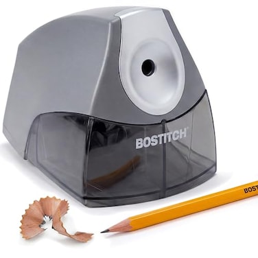 Bostitch Office Personal Electric Pencil Sharpener Powerful StallFree Motor High Capacity Shavings Tray Gray EPS4KTGRAY