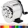EXTRIC Pencil Sharpener Manual Desktop Manual Pencil Sharpeners Desktop and Wall Mount Pencil Sharpeners Heavy Duty Silver 8 Sizes Holes Metal Hand Crank Pencils Sharpener for Classroom