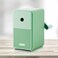 Deli Manual Hand Crank Pencil Sharpener with Adjustable Point for Colored Pencils Kids Students Classroom Home and Office Green
