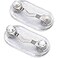 Readerest Stainless Magnetic Eyeglass Holder ID Badge Clip Silver Clear with Crystals Ideal for Daily Wear Sunglasses Holder Glasses Accessory and Strong Neodymium Magnets 2Pack