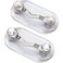 Readerest Stainless Magnetic Eyeglass Holder ID Badge Clip Silver Clear with Crystals Ideal for Daily Wear Sunglasses Holder Glasses Accessory and Strong Neodymium Magnets 2Pack