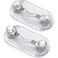 Readerest Stainless Magnetic Eyeglass Holder ID Badge Clip Silver Clear with Crystals Ideal for Daily Wear Sunglasses Holder Glasses Accessory and Strong Neodymium Magnets 2Pack