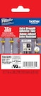 TZES Tapes Brother 34 18mm Black Print on White Extra Strength Adhesive PTouch Tape for Brother PTD450 PTD450 Label Maker