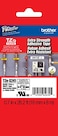 TZES Tapes Brother 34 18mm Black Print on White Extra Strength Adhesive PTouch Tape for Brother PTD450 PTD450 Label Maker