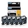 Wonfoucs 18445 Rhino Label Tape Replacement for Dymo Rhino Industrial Permanent Vinyl Labels Tape 34 19MM Work for 4200 5000 5200 6000 Label Maker Refills Black Print on White Tape 19mm x 55m 5Pack