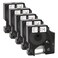 TITBIT 18444 Permanent Vinyl Label Tape 12 Replacement for DYMO Rhino 18444 Fit with DYMO Rhino 4200 5200 5000 6000 6500 Industrial Label Maker12mm12 Inch x 18 feet Black on White5 Pack