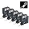 Aonomi Replacement for Dymo 18055 a18055 Rhino Heat Shrink Tube Labels 12 Industrial Black on White Label Tape Work with DYMO Rhino 4200 5200 5000 Label Makers 12 x 4912mm x 15m 5Pack