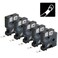 Aonomi Replacement for Dymo 18055 a18055 Rhino Heat Shrink Tube Labels 12 Industrial Black on White Label Tape Work with DYMO Rhino 4200 5200 5000 Label Makers 12 x 4912mm x 15m 5Pack