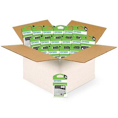 DYMO D1 Labels 12Inch x 23Foot Roll Black Print on White SelfAdhesive for LabelManager Label Makers Pack of 16 32 Count Total