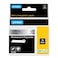 DYMO Rhino Industrial Permanent Polyester Labels 12 Black Print on Metallic Tape