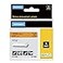 DYMO Rhino Industrial Vinyl Labels 34 Black Print on Orange Tape