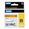 DYMO Rhino Industrial Vinyl Labels 34 Black Print on Orange Tape