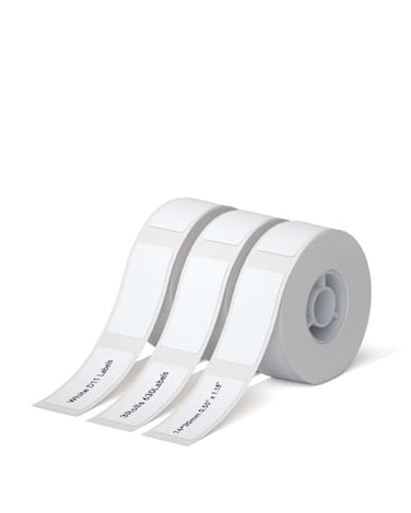NIIMBOT D110 Label Maker Tape Adhesive White Label Paper 055 X 118 14 X 30mm 210 LabelsRoll Compatible D11 D110 Label Printer Thermal Paper Black on White 3Roll
