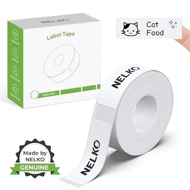 Nelko Genuine P21 Label Maker Tape 14x40mm 055x157 Standard Laminated Thermal Label Tape Replacement for Home Office 180 LabelsRoll White