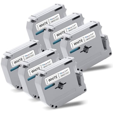 Fimax 6X Replacement for Mk231s Brother Label Tape 12mm 047 MK231s M Tape 12mm 047 M231 MK231 M231 White Work with Brother P Touch PT65 PTM95 PT90 PT70 PT80 PT70BM PT45 Label Maker Refills