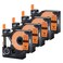 USUPERINK 4 Pack 12 Industrial Permanent Vinyl A18435 IND Wires Cables Labeling Compatible for Dymo 18435 Black on Orange 12mm x 55m Label Tape use in Rhino 3000 4200 5200 5000 6000 Label Maker