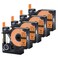 USUPERINK 4 Pack 12 Industrial Permanent Vinyl A18435 IND Wires Cables Labeling Compatible for Dymo 18435 Black on Orange 12mm x 55m Label Tape use in Rhino 3000 4200 5200 5000 6000 Label Maker