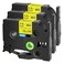 USUPERINK 3 Pack Compatible for Brother Ptouch HSe611 HSe611 HS611 HS611 Black on Yellow 58mm 023 Heat Shrink Tubing Label Tape for Wire Cable use in PTD600 P700 P750W P900 Label Printer