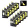 USUPERINK 10 Pack 9mm Yellow Heat Shrink Tube Compatible for DYMO 18054 38 Black on Yellow Heat Shrink Label Tape for Cables Use with Rhino 3000 4200 5200 5000 6000 Industrial Label Maker