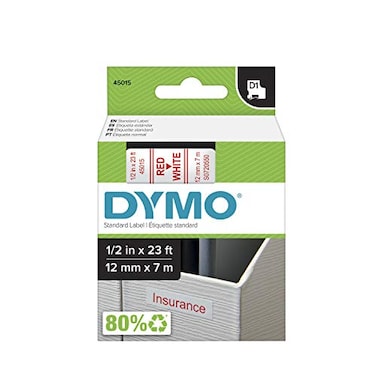 DYMO Standard D1 43610 Labeling Tape Black Print on Clear Tape 14 W x 23 L 1 Cartridge DYMO Authentic