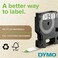 DYMO Rhino Industrial Vinyl Labels 34 White Print on Red Tape