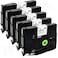 NEOUZA Compatible Label Tapes Replacement for Brother TZe221 TZ221 Laminated 035 262ft 9mm x 8m Black on White Work with PTouch PT H100 H110 D210 D400AD 1290 5 Pack