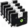 NEOUZA Compatible Label Tapes Replacement for Brother TZe221 TZ221 Laminated 035 262ft 9mm x 8m Black on White Work with PTouch PT H100 H110 D210 D400AD 1290 5 Pack