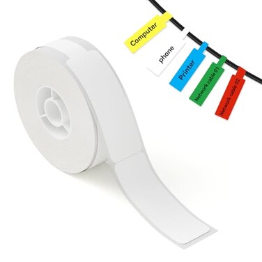 NIIMBOT White Cable Labels Maker Tape for D11D110D101 Label Maker 049 x 429125mm x 109mm Thermal Label Tape for Home Office Labeling Tape Replacement
