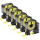 KCMYTONER 6PK Compatible for Dymo Rhino 18054 A18054 Black on Yellow 9mm 38 inch Heat Shrink Tubes Label for Rhino 1000 3000 4200 5000 5200 6000 3M Label Maker Refills