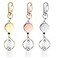 bolimoss 3 Pack Retractable Keychain Retractable Badge Holder Badge Reel for Id Card Holders Id Card Holder SilverRose GoldGold