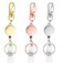 bolimoss 3 Pack Retractable Keychain Retractable Badge Holder Badge Reel for Id Card Holders Id Card Holder SilverRose GoldGold