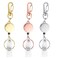 bolimoss 3 Pack Retractable Keychain Retractable Badge Holder Badge Reel for Id Card Holders Id Card Holder SilverRose GoldGold