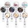 Coeufuedy 9 Pcs Cute Nurse Badge Reels Retractable Badge Holders with Alligator Clip ID Name Card Badge Clip for Office Student Doctor Nurse