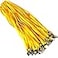 Bird Fiy Yellow Lanyards 100 Pack 34 Premium Lanyard Bulldog Clips Bulk Nylon Flat Lanyard with Badge Clip Yellow 100 Pack