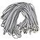 Bird Fiy 50 Pcs Lanyard Bulldog Clip 32inch Flat Braid Neck Lanyard for Id Cardsbadges Gray