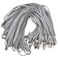 Bird Fiy 50 Pcs Lanyard Bulldog Clip 32inch Flat Braid Neck Lanyard for Id Cardsbadges Gray