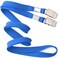 MIFFLINUSA Bulk Flat Lanyards wTwo Bulldog Clips 39 Inch Blue 50 PK Comfortable Neck Straps for ID Badges Convenient Hooks for Face Mask Card Holders