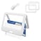 BOKOVNGEE ID Badge Holder with Plastic Clip DoubleSided Transparent Windows Horizontal Hard White Plastic Case Waterproof Card Holder for Office School ID Credit Cards Exhibition Cards Passes3pack